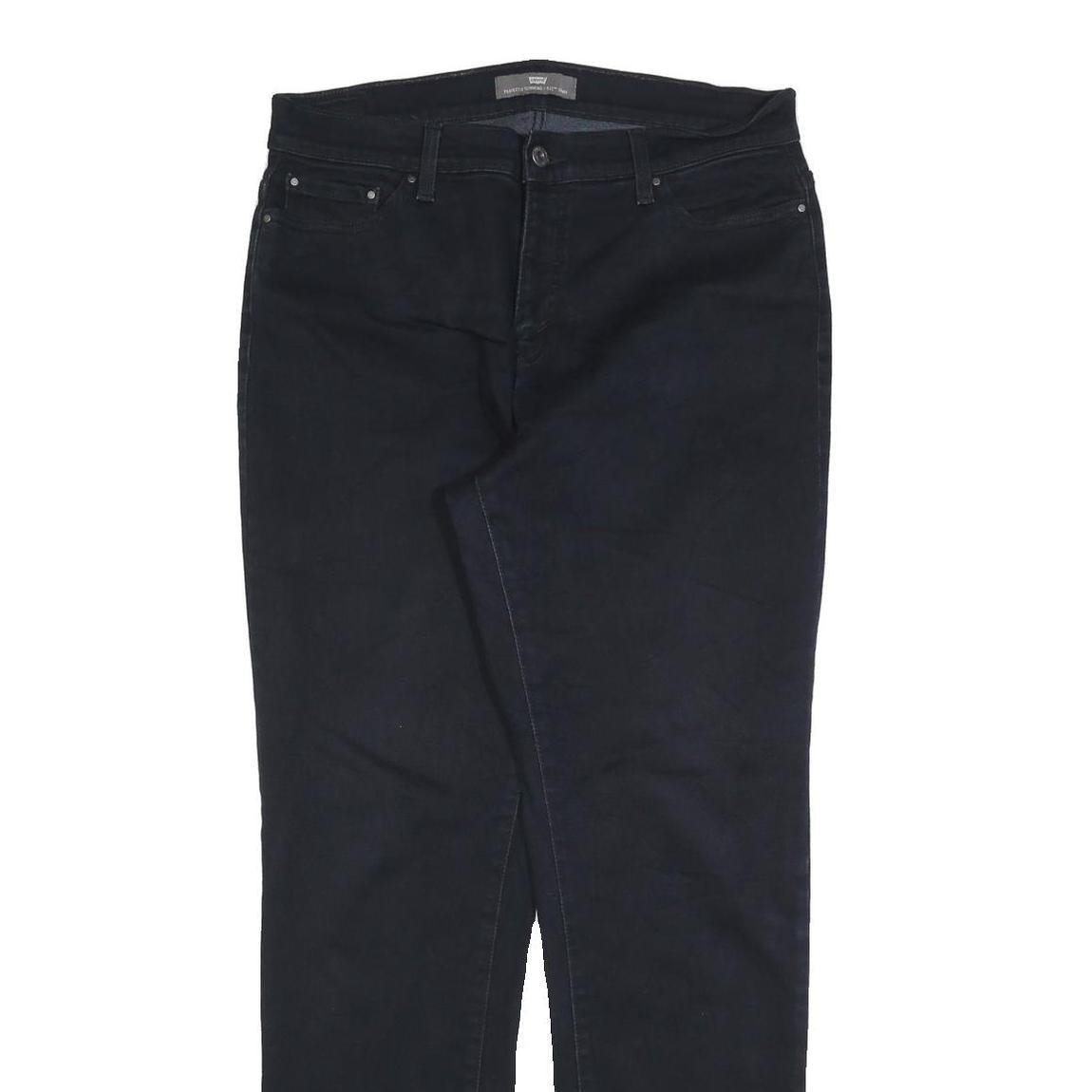 LEVI'S Womens Jeans Black Slim Tapered Denim W33 L32 Cotton Blend Zip