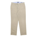 NAUTICA Mens Regular Fit Beige Cotton Blend Trousers W34 L32 Classic Zip Chinos