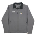 CARHARTT Mens Grey Workwear Jacket L Nylon Zip Collar Casual Durable Outerwear
