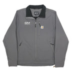 CARHARTT Mens Grey Workwear Jacket L Nylon Zip Collar Casual Durable Outerwear