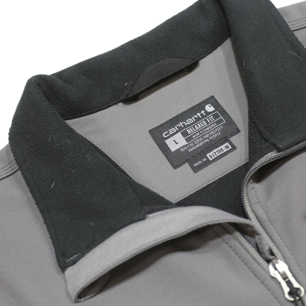 CARHARTT Mens Grey Workwear Jacket L Nylon Zip Collar Casual Durable Outerwear