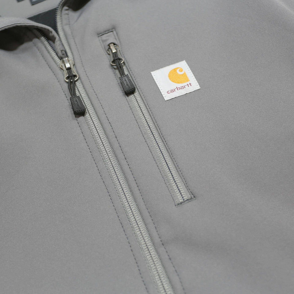 CARHARTT Mens Grey Workwear Jacket L Nylon Zip Collar Casual Durable Outerwear