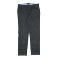 NAUTICA Mens Regular Fit Black Cotton Blend Trousers W34 L30 Classic Zip