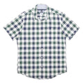 TOMMY HILFIGER Mens Blue & Green Check Shirt S Cotton Casual Summer
