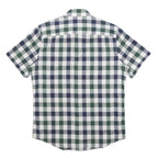 TOMMY HILFIGER Mens Blue & Green Check Shirt S Cotton Casual Summer