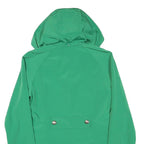 CALVIN KLEIN Womens Green Button Jacket S Polyester Blend Hooded Classic Fit