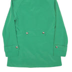 CALVIN KLEIN Womens Green Button Jacket S Polyester Blend Hooded Classic Fit