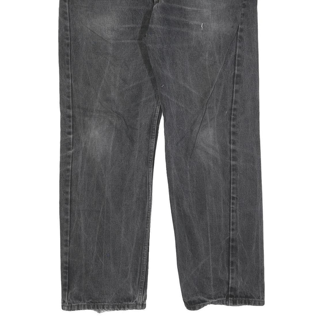 LEVI'S 505 Mens Jeans Black Regular Straight Denim Medium W38 L30 Classic Cotton