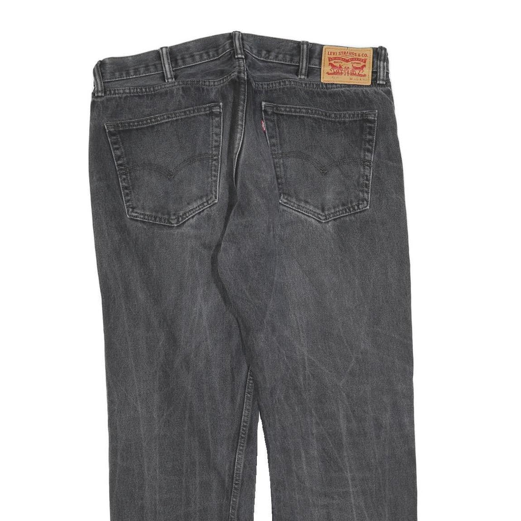 LEVI'S 505 Mens Jeans Black Regular Straight Denim Medium W38 L30 Classic Cotton