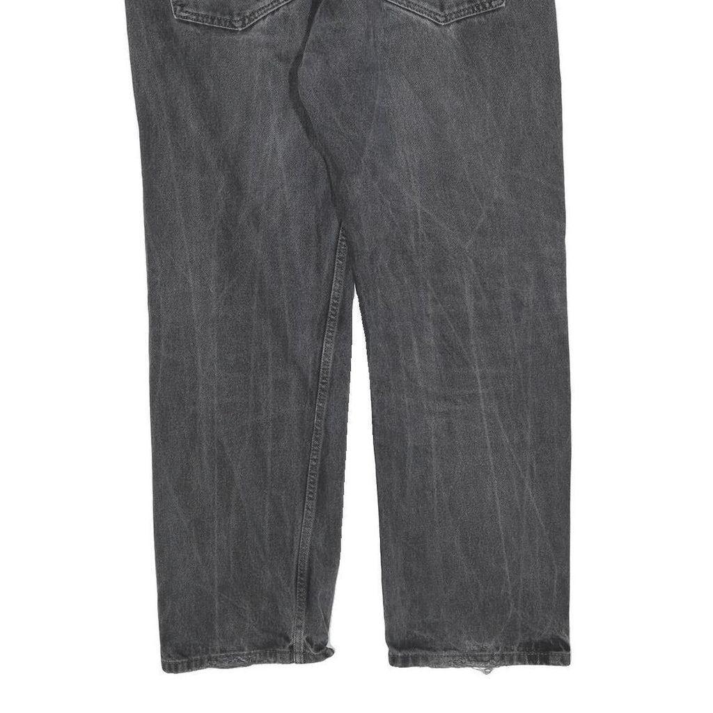 LEVI'S 505 Mens Jeans Black Regular Straight Denim Medium W38 L30 Classic Cotton