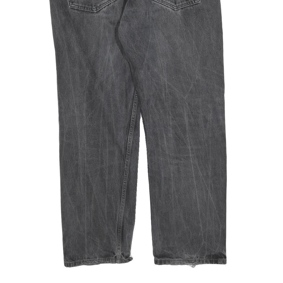 LEVI'S 505 Mens Jeans Black Regular Straight Denim Medium W38 L30 Classic Cotton