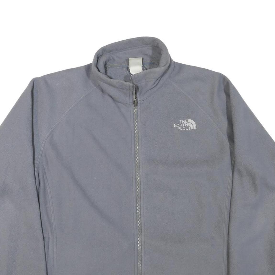 THE NORTH FACE Mens Grey Jacket L Polyester Blend Plain Zip Casual Outdoor