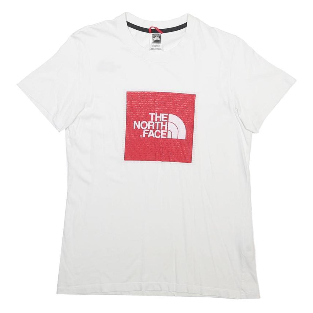 THE NORTH FACE Womens White Red Logo Graphic T-Shirt XS Short Sleeve Crew Neck