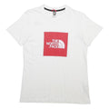 THE NORTH FACE Womens White Red Logo Graphic T-Shirt XS Short Sleeve Crew Neck