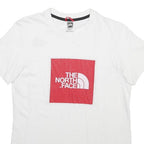 THE NORTH FACE Womens White Red Logo Graphic T-Shirt XS Short Sleeve Crew Neck