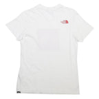 THE NORTH FACE Womens White Red Logo Graphic T-Shirt XS Short Sleeve Crew Neck