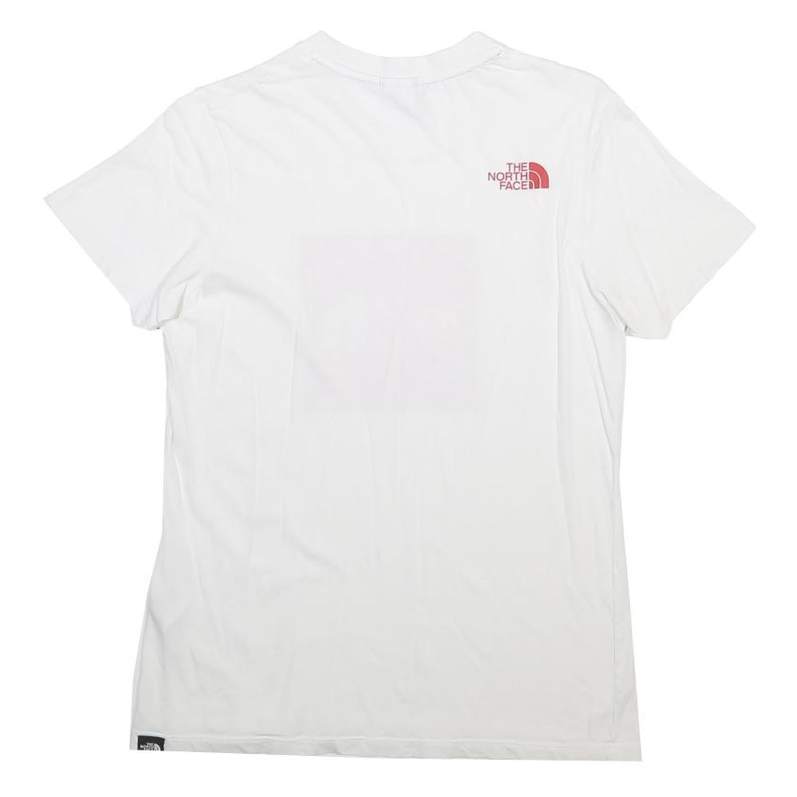 THE NORTH FACE Womens White Red Logo Graphic T-Shirt XS Short Sleeve Crew Neck