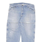 DICKIES Mens Relaxed Light Blue Denim Jeans W40 L30 Zip Closure Comfortable