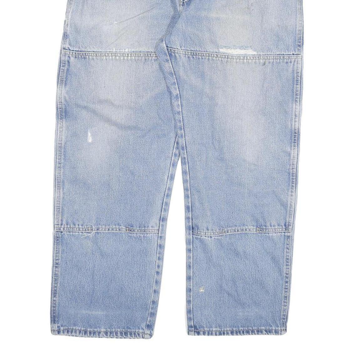 DICKIES Mens Relaxed Light Blue Denim Jeans W40 L30 Zip Closure Comfortable