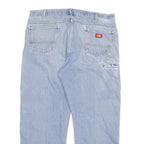 DICKIES Mens Relaxed Light Blue Denim Jeans W40 L30 Zip Closure Comfortable