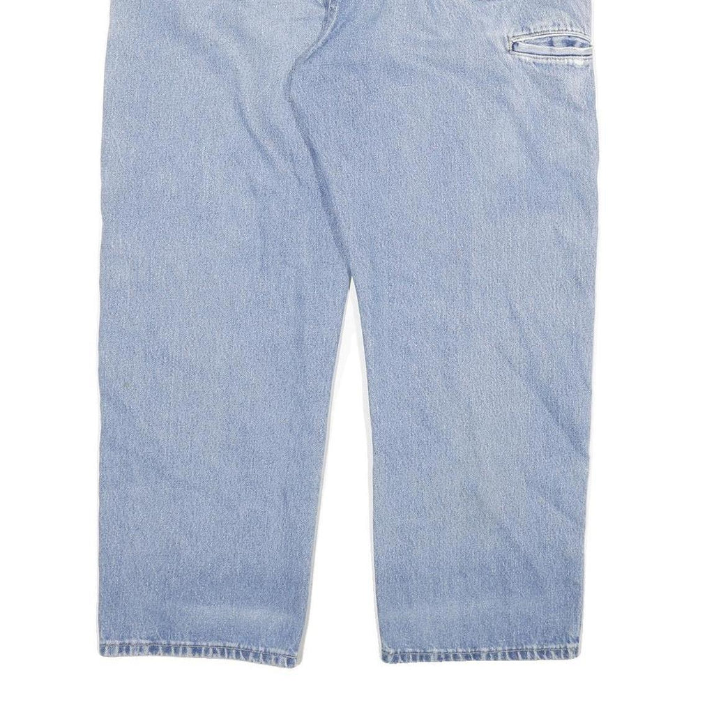 DICKIES Mens Relaxed Light Blue Denim Jeans W40 L30 Zip Closure Comfortable