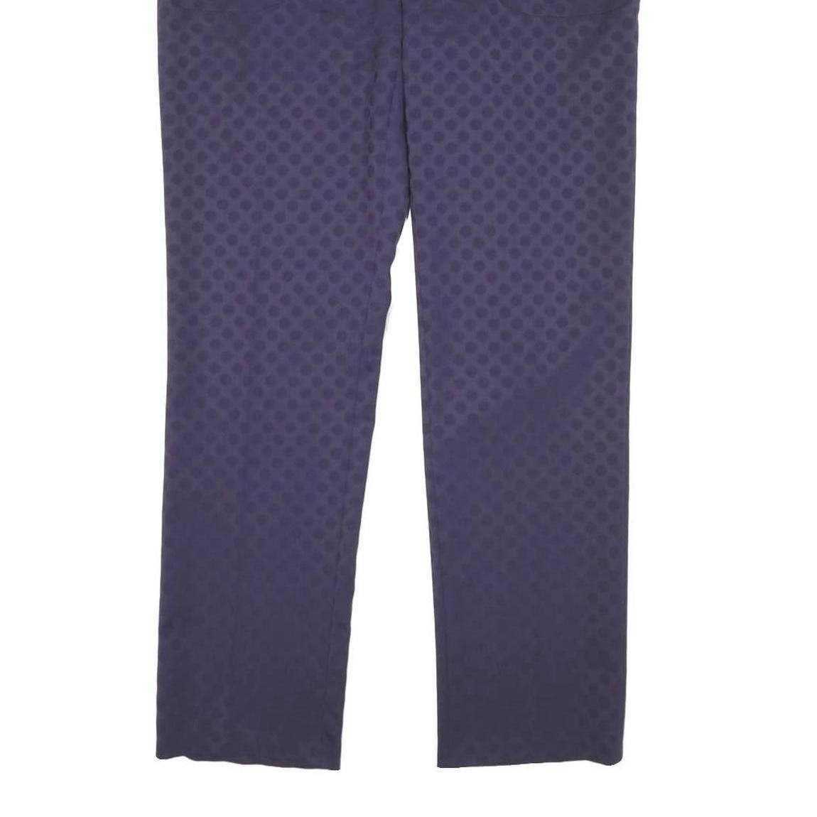 MOSCHINO Womens Cotton Blend Blue Regular Straight Trousers W34 L30 Stylish