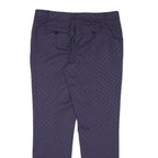 MOSCHINO Womens Cotton Blend Blue Regular Straight Trousers W34 L30 Stylish