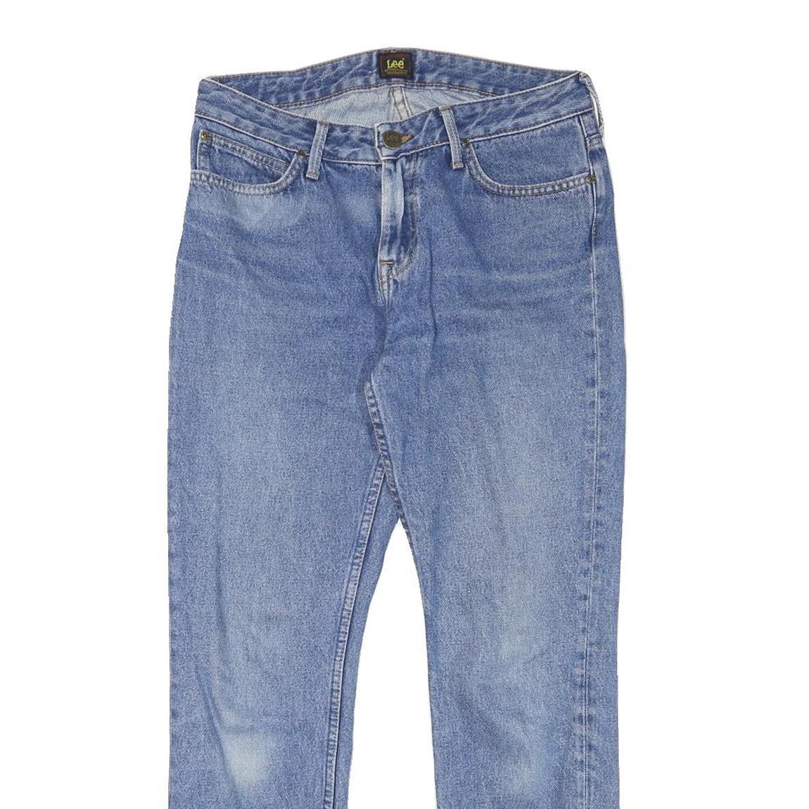 LEE Womens Slim Blue Denim Medium Wash Jeans W30 L28 Classic Zip Pockets