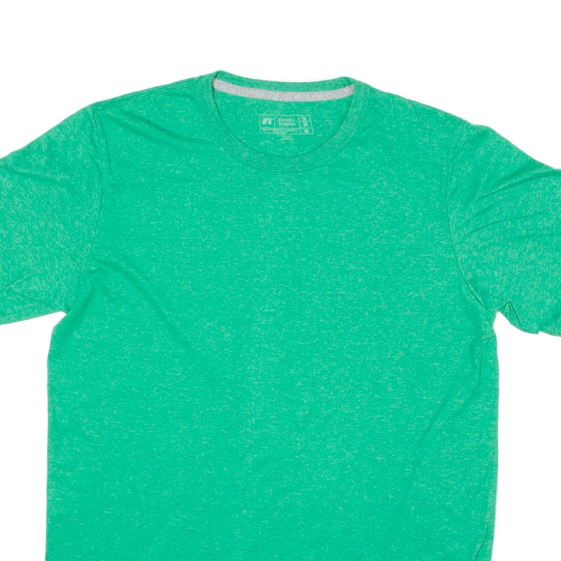 RUSSELL ATHLETIC Mens T-Shirt Green Crew Neck M
