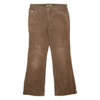 LOIS JEANS Womens Corduroy Trousers Brown Regular Flared W32 L28