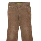 LOIS JEANS Womens Corduroy Trousers Brown Regular Flared W32 L28