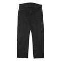 WRANGLER Mens Black Regular Denim Rinse W34 L31 Cotton Blend Zip Jeans