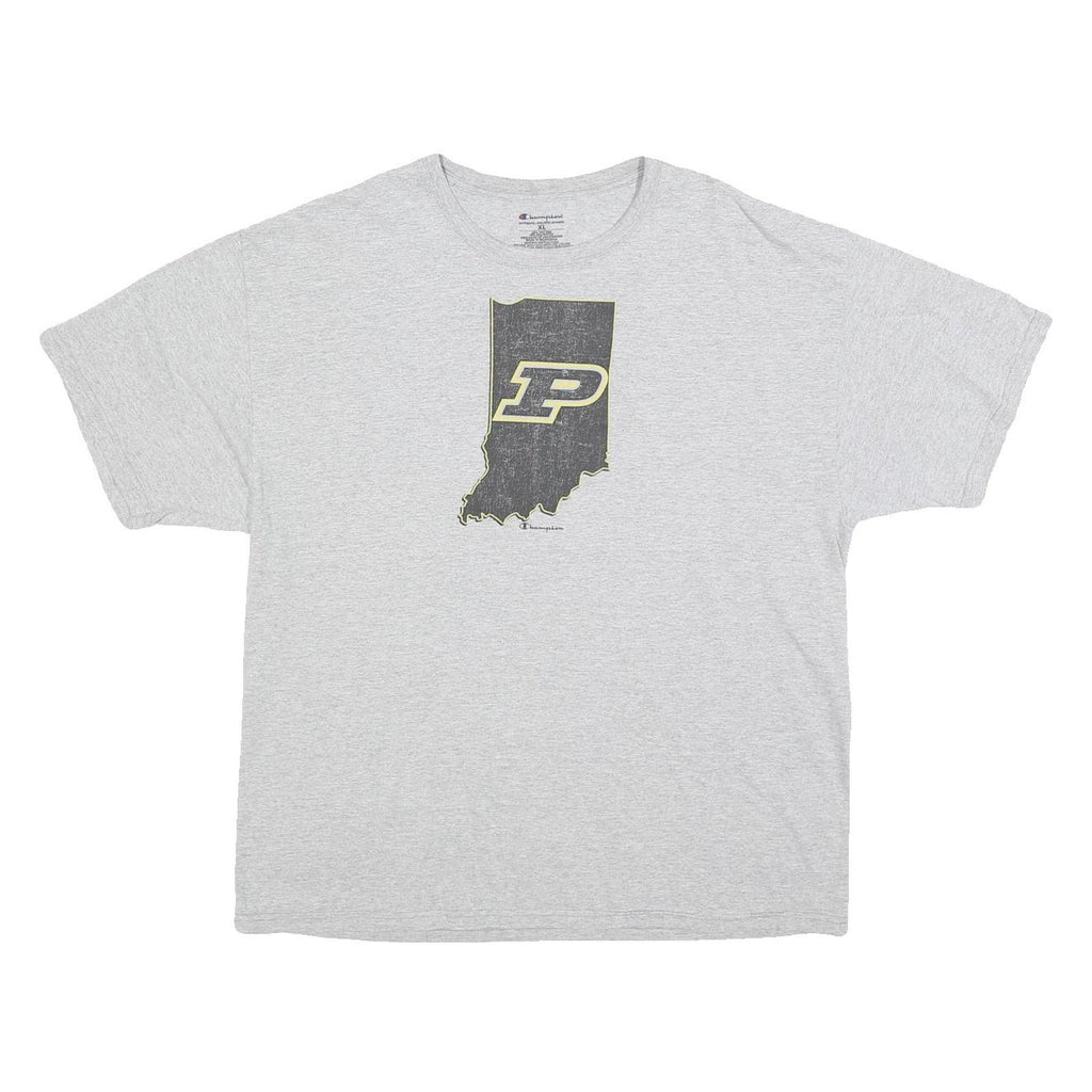 CHAMPION Mens Grey Cotton Blend Graphic T-Shirt XL Short Sleeve Crew Neck