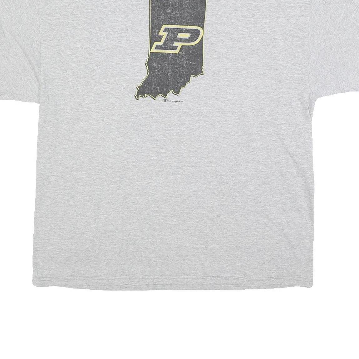 CHAMPION Mens Grey Cotton Blend Graphic T-Shirt XL Short Sleeve Crew Neck