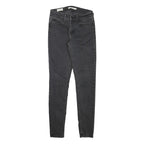 LEVI'S Womens Black Slim Skinny Denim Medium W25 L28 Zip Cotton Blend Jeans