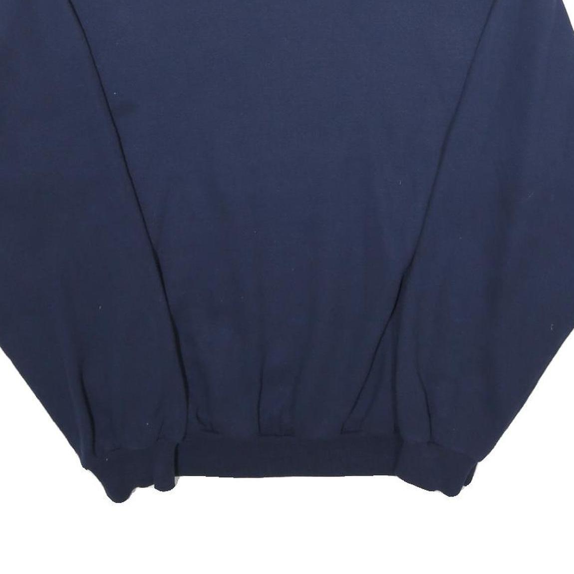 JERZEES Mens Navy Blue Johnson Park School Crew Neck M Cotton Blend Sweatshirt