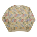 TRAVEL SMITH Mens Beige Multi Patterned Crew Neck Basic Knit Jumper L Acrylic