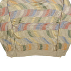 TRAVEL SMITH Mens Beige Multi Patterned Crew Neck Basic Knit Jumper L Acrylic