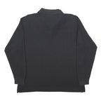 FILA Mens Black Long Sleeve Plain Polo Shirt XL Cotton Casual Sport