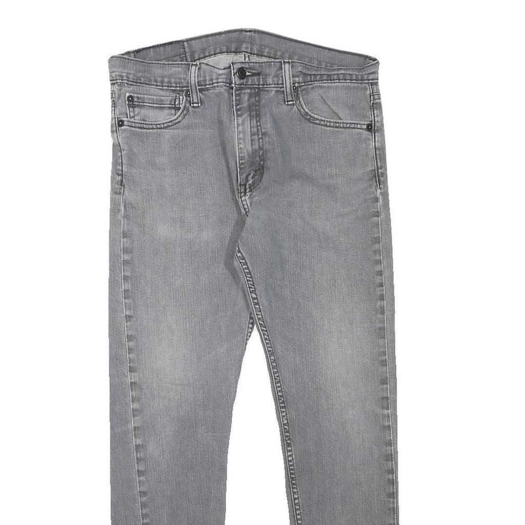 LEVI'S Mens Regular Fit Grey Denim Jeans Zip W31 L25 Classic Cotton Blend