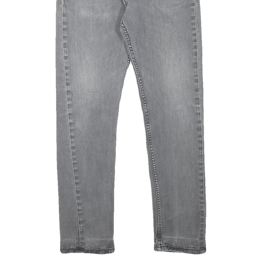 LEVI'S Mens Regular Fit Grey Denim Jeans Zip W31 L25 Classic Cotton Blend
