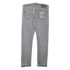 LEVI'S Mens Regular Fit Grey Denim Jeans Zip W31 L25 Classic Cotton Blend