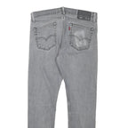 LEVI'S Mens Regular Fit Grey Denim Jeans Zip W31 L25 Classic Cotton Blend