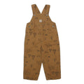 CARHARTT Boys Brown Cotton Dungarees Loose Fit Printed 3Y W26 L13