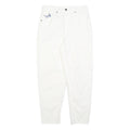 HIS Womens Jeans White Regular Straight Denim W30 L30 Cotton Blend Zip