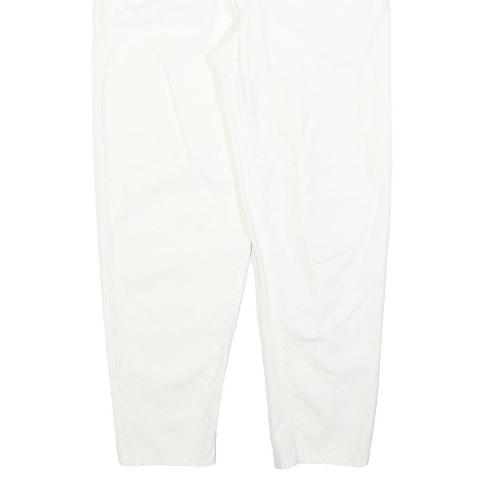 HIS Womens Jeans White Regular Straight Denim W30 L30 Cotton Blend Zip