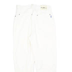 HIS Womens Jeans White Regular Straight Denim W30 L30 Cotton Blend Zip