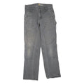 CARHARTT Mens Jeans Grey Regular Straight Denim W31 L32 Workwear Zip Closure