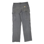 CARHARTT Mens Jeans Grey Regular Straight Denim W31 L32 Workwear Zip Closure
