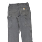 CARHARTT Mens Jeans Grey Regular Straight Denim W31 L32 Workwear Zip Closure